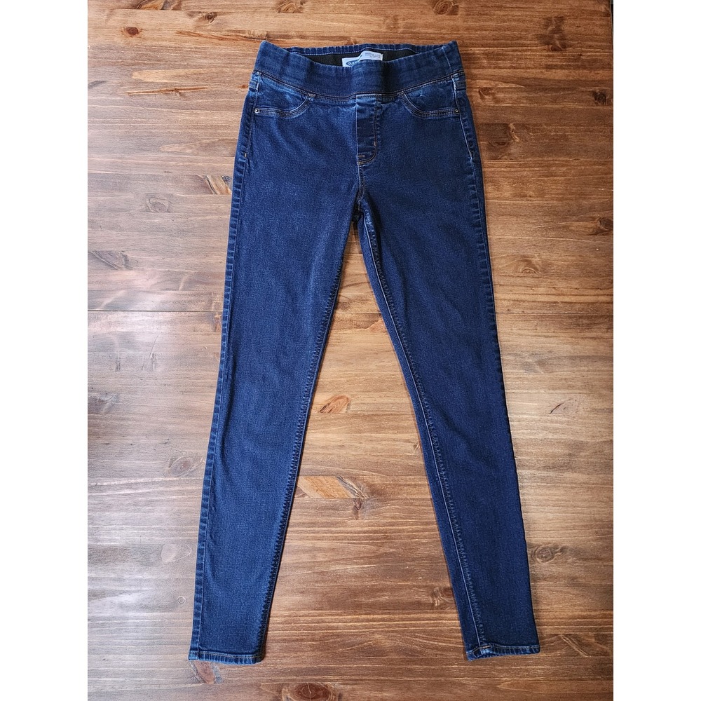 Old Navy Women 6 Long Rockstar Jeggings Mid Rise Dark Wash Stretch Minimalist